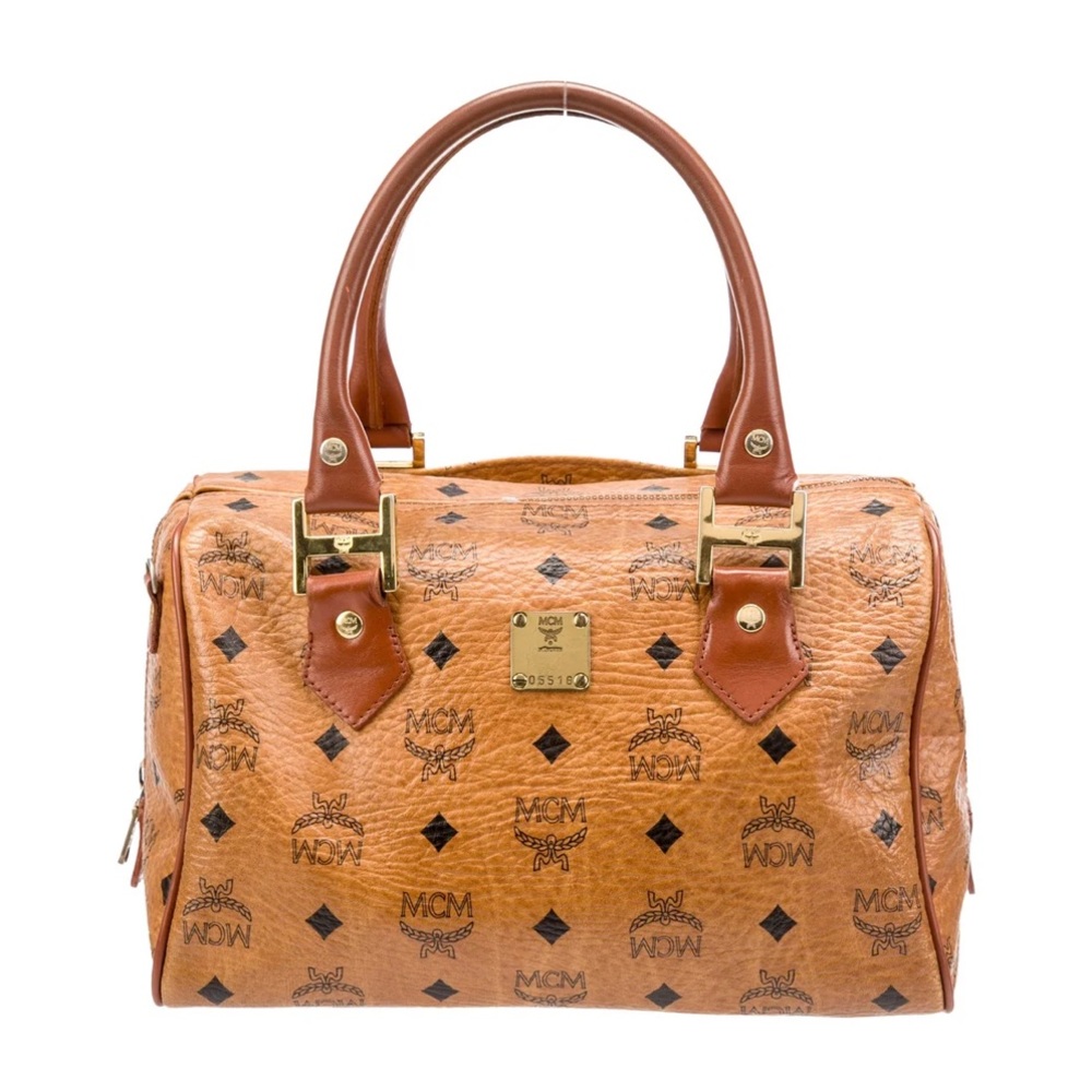 MCM Visetos Boston bag w/crossbody strap and wallet
